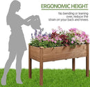 Yaheetech 1pc Raised Garden Bed 48x24x30in Elevated Wooden Horticulture Planter Box with Legs Standing Growing Bed for Gardening/Backyard/Patio/Balcony, Dark Brown by GreenHaven Gardens
