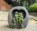 Artisan Flair Lover Frog Statues for Garden - Resin Frogs Couple Figurines Romantic - Yard Animal Decor Frog Stuff Outdoor Lawn Ornament, Green, 7.09 X 4.33 X 7.09 Inches, AF15813 by GreenHaven Gardens