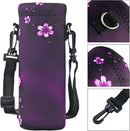 RICHEN Neoprene Water Bottle Carrier Bag with Adjustable Shoulder Strap,Insulated Water Bottle Cover for Stainless Steel/Glass/Plastic Bottles by TinyTreasures Baby Boutique