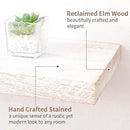 Floating Shelves for Wall, Rustic Elm Wood 56'' W x 8" D Wall Shelf with Invisible Bracket, Large Long Wall Mounted Storage Shelves for Living Room, Bedroom, Kitchen, Bathroom Decor, White Wash by CozyNest Decor