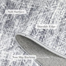COZYLOOM 6x9 Rug Living Room Washable Modern Distressed Accent Carpet with Non-Slip Backing, Ultra-Soft Contemporary Geometric Floor Mat for Kitchen, Bedroom, Grey by TinyTreasures Baby Boutique