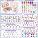 Charm Bracelet Making Kit with Bracelet Organizer Box Beads Mermaid Pendants for Jewelry Making DIY Craft Kit for Birthday Gifts Valentine Christmas by TinyTreasures Baby Boutique