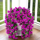 Faux Bougainvillea Artificial Flowers Plants for Outdoors Outside Decoration, 2 pcs Purple Fake Flowers UV Resistant Look Real Silk Long Trailing Vines for Front Door Porch Planter Urn Patio Garden by CozyNest Decor