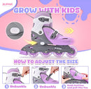 2PM SPORTS Inline Skates with Light Up Wheels, Roller Skates Blades for Boys Girls Kids Ages 5-8 8-12 4-6 6-12, Size Adjustable Beginner Blades Roller Skates by TinyTreasures Baby Boutique