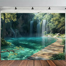 BSFHH Nature Tapestry Forest Tree Sea Cave Wall Hanging, Stream Through Rainforest Landscape Wall Art Tapestry for Bedroom Living room (Waterfall, 110" × 87", Unframed) by CozyNest Decor