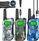 Walkie Talkies for Kids Rechargeable,Toys for Boys and Girls Ages 3-12, 3 Pack Long Range 2-Way Radios, Birthday Gifts,Christmas Stockings, Outdoor Play, Family Games, Hiking Camping Gear by TinyTreasures Baby Boutique
