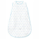 Amazing Baby Cotton Muslin Sleeping Sack, For Baby Boy or Girl, Wearable Blanket with 2-way Zipper, Dots, Blue, Small (0-6 Month) by TinyTreasures Baby Boutique