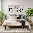 HPNIUB Modern Abstract Geometric Wall Art, Black & White Canvas Neutral Prints, Minimalist Bohemian Mid-Century Wall Art for Hallway, Office Wall Decor- 16"x24"x3 by CozyNest Decor