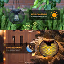Solar Lanterns Outdoor, Brighter Metal Solar Hanging Lanterns, IP65 Waterproof Solar Lights Outdoor, Gardening Gifts & Decor for Garden Yard Patio Pathway by GreenHaven Gardens