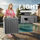 51 Gallon Resin Deck Box, Lockable Patio Outdoor Storage Box for Furniture, Garden Tools and Tools Storage, Waterproof Outside Storage Boxes - Black by GreenHaven Gardens