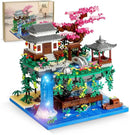 Peach Blossom Pond Micro Mini Building Blocks Set for Adults and Kids, Chinese Architecture Cherry Bonsai Gift Toys with String Lights, Japanese Flowers Tree House Micro Bricks (3320PCS) by GreenHaven Gardens