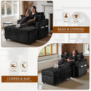 Accent Chair with Storage Ottoman Upholstered Living Room Chairs for Reading Chair with Chaise Lounge Chairs Indoor, Comfortable Armchair for Bedroom by CozyNest Decor