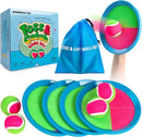 EVERICH Upgraded Toss and Catch Ball Game Set - Indoor and Outdoor Games for Kids 3-12, Beach Sand Pool Water Toy Includes 4 Paddles 4 Sticky Balls, Great Birthday Easter Gifts for Boys Girls by TinyTreasures Baby Boutique