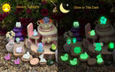100 Pcs Luminous Mini Resin Animals Tiny Resin Animals Bulk, Glow in The Dark to Hide Around The Office Home, for Garden Miniatures Fairy Garden Accessories Crafts Micro Landscape Decor by GreenHaven Gardens