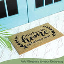 Welcome Doormats, Natural Coco Coir Mats with Non-Slip PVC Backing, Indoor Outdoor Mats for Home & Office, Mats for Door with God Bless This Home Print, Beige & Black, 30"x17" by CozyNest Decor