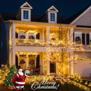 2 Pack 200 LED Solar Christmas Lights - 75.5 Ft Warm White Outdoor String Lights, 8 Modes for Outside Christmas Tree, Garden, Patio, Tree, Valentines by GreenHaven Gardens
