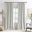 RAIN CITY 2 PCs Extra Wide Linen Blackout Curtains 108 Inches Long,Back Tab Pleaetd Drapes with Hooks Track System Curtain Panels for Large Windows Patio Sliding Door Living Room 70 x 108 by CozyNest Decor