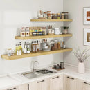 RICHFOCUS 72Inch Floating Shelves for Wall 1 Pack Shelves for Bedroom|Kitchen|Bathroom Wall Mounted Rustic Wood Floating Shelf with Invisible Brackets for Books|Storage|Decor, Oak by CozyNest Decor