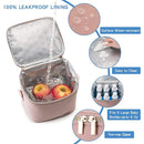Breast Milk Cooler Bag with Ice Pack Fits 6 Baby Bottles Up to 9 Ounce, Baby Bottle Bag with Shoulder Strap for Nursing Mom Daycare, Pink by TinyTreasures Baby Boutique