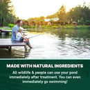 Pond Clarifier - Fish-Friendly Koi Pond Water Clarifier to Quickly Clear Murky Pond Water and Remove Pond Sludge with Natural Enzymes - Fish Pond Water Treatment - AquaDoc Pond Supplies by GreenHaven Gardens