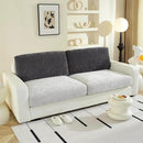 Large Backrest Cushion Covers Super Stretch Backrest Covers for 2 Cushion Couch Sofa, Couch Back Cushion Covers Featuring with Chenille Yarn (Softer Version, 2PC, Dark Grey) by CozyNest Decor