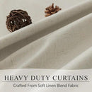 DANCURTON Extra Long Blackout Curtains for 12 Foot High Living Room Bedroom Large Window Back Tab Flax Linen Drapes 144 Inch Length 2 Panels Set Noise Reducing Thermal Insulated Winter Curtains Beige by CozyNest Decor