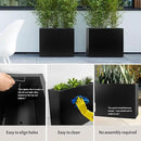 Metal Rectangular Planter, 35.5"x 10"x 28" Black Planter Box for Outdoor, Easy Installation Galvanized Steel Planter with Drainage Holes, Outdoor Planter for Porch/Patio/Garden by GreenHaven Gardens
