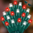 100 Count RED and White - String Lights - 21.6FT LED Christmas Lights, Mini led Lights for Indoor Outdoor Home Holiday Party Wedding Independence Day Decoration by CozyNest Decor
