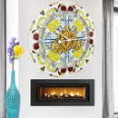 The Gears Clock Wall Clock Italy Collection with Moving Gears (Positano, 24 inch Round) by CozyNest Decor