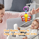 Baby Toys, Cartoon Animal Hanging Rattle Toys, Handbells Baby Rattles, Baby Bed Crib Car Seat Travel Stroller Toys for Infant, Best Birthday Gift for Newborn, 4 Pack by TinyTreasures Baby Boutique