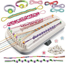 Chilpals Friendship Bracelet Making Kit for Girls,Arts and Crafts for Kids Ages 8-12,Birthday Gifts Ideas for Girl 7 8 9 10 11 Year Old - 2 in 1 Bracelets String Maker Toys Set (White) by TinyTreasures Baby Boutique