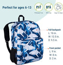 Wildkin 16-inch Kids Backpack – Durable, Padded & Spacious School Bag for Boys & Girls - Sharks by TinyTreasures Baby Boutique
