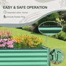 Domi Raised Garden Beds Outdoor, 8x4x1.5Ft Thickening Tall Metal Rectangular Deep Root Box Planter for Vegetables, Flowers, Herbs, and Succulents 1.5" Deep w/ 342 Gallon Capacity - Green by GreenHaven Gardens