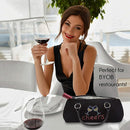 Wine Clutch Bag (Thermal Insulated) Trendy Women’s Carry Tote | Holds Red & White 750mL Bottles | Trendy Fashion | Incl. Portable Waiter-Style Corkscrew (Cheers) by TinyTreasures Baby Boutique