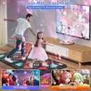 Dance Mat for Kids and Adults, Anti-Slip Wireless Electronic Dance Pad for TV, Wrinkle-Free, Soft & Cozy Playmat for Exercise & Games, Smart Camera & 2 Controllers, Gift idea（Classic Snowflake） by TinyTreasures Baby Boutique