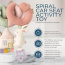 Itzy Ritzy Spiral Car Seat & Stroller Activity Toy - Stroller & Car Seat Toys for Ages 0 Months and Up - Hanging Toys Include Dangling Ring, Mirror and Textured Ribbons (Pastel Rainbow) by TinyTreasures Baby Boutique