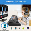 Pyle Electric Keyboard Piano - 49-Key Portable Digital Karaoke Piano with Stereo Speakers, Rechargeable Battery, and Wired Microphone for Beginners, Kids, Adults - 8 Rhythms, 16 Tones by TinyTreasures Baby Boutique