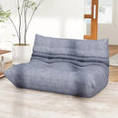 Full Foam Loveseat Sofa,Adults Bean Bag Chairs Floor Couch with Soft Waterproof Fabric,Armless Fireside Lounge Chair for Living Room,Apartment and Office (Grey) by CozyNest Decor