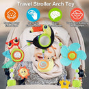 Adjustable Arch Bassinet Toys for Infant & Toddlers, Stroller Arch, Baby Crib Toys with Fascinating Hanging for Stimulating Baby’s Senses and Developing Motor Skills by TinyTreasures Baby Boutique
