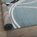 Rugshop Modern Wavy Circles Design Runner Rug 2' x 7' 2" Blue by TinyTreasures Baby Boutique