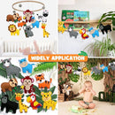 CiyvoLyeen Safari Jungle Animals Sewing Craft Kit DIY Kids Craft and Sew Set for 7 8 9 10 11 12Girls and Boys Educational Beginners Sewing Stuffed Animal Felt Plush Ornaments Set of 14 by TinyTreasures Baby Boutique