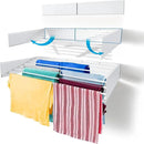Step Up Laundry Drying Rack (Extra Large: 47 Inches, 12 Lbs), Wall Mounted, Retractable Clothes Drying Rack, 70lbs Capacity, 27 Linear Ft, with Wall Template and Long Drill Bit (47" White) by CozyNest Decor