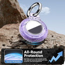 Upgrade Waterproof 4 Pack Airtags Holder with Apple Airtags Keychain, Hard PC Clear Air Tag Case, Anti-Scratch & Shock Air tag Holder, Men's Women's Keyrings & Keychains-Black+Red+Pink+Purple by TinyTreasures Baby Boutique