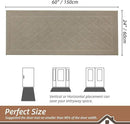 BEQHAUSE Dirt Trapper Door Mat 24" x 60", Doormat Non-Slip Entryway Rugs Washable, Dog Door Mat Stain Resistant and Absorbent Welcome Floor Mat for Front Back Door, Muddy Wet Shoes & Paws, Beige by CozyNest Decor