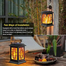 Solar Lanterns - Outdoor Hanging Solar Lights with Flickering Flame, Decorative Garden Lanterns, Waterproof LED Lights for Garden, Patio, Pathway, Yard - 2 Pack by GreenHaven Gardens
