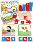Gojmzo Wooden CVC Word Spelling Games, Preschool Kindergarten Learning Activities, Montessori Educational Toys Gifts for 3 4 5 6 Year Old Kids, Sight Words Flash Cards Reading Letters for Toddlers by TinyTreasures Baby Boutique