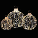 Tangkula Christmas LED Light Balls for Tree (3 Pack), Outside Lighted Sphere with 180 Warm White & 180 Cold White Lights, Holiday Lighted Decorations, Christmas Sphere Balls for Indoor Outdoor Decor by CozyNest Decor