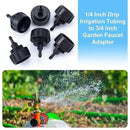 PAGOW Drip Irrigation Kit, 1/4 inch Fittings, Hose Adapter, Garden, Lawn, Black (6pcs Connector, 6 Washer) by GreenHaven Gardens