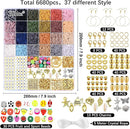 BBita 6680Pcs Clay Beads Bracelet Making Kit, Flat Preppy Beads for Friendship Bracelets, Polymer Clay Beads with Charms for Jewelry Earrings Necklaces Making Kit, Crafts Gifts for Girls Ages 6-12 by TinyTreasures Baby Boutique