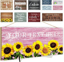 Custom Wood Sign Prsonalized Text Business Home Decor, Personalized Rustic Plaque Board Hanging Wooden Name Sign for Wall Art, Customized Signs Plank Decoration Gifts for Wedding Family Farmhouse Kitchen, Rectangle by CozyNest Decor